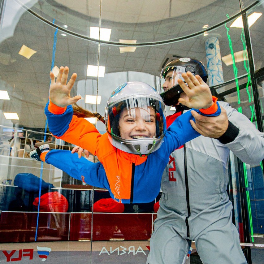 Полет в аэротрубе