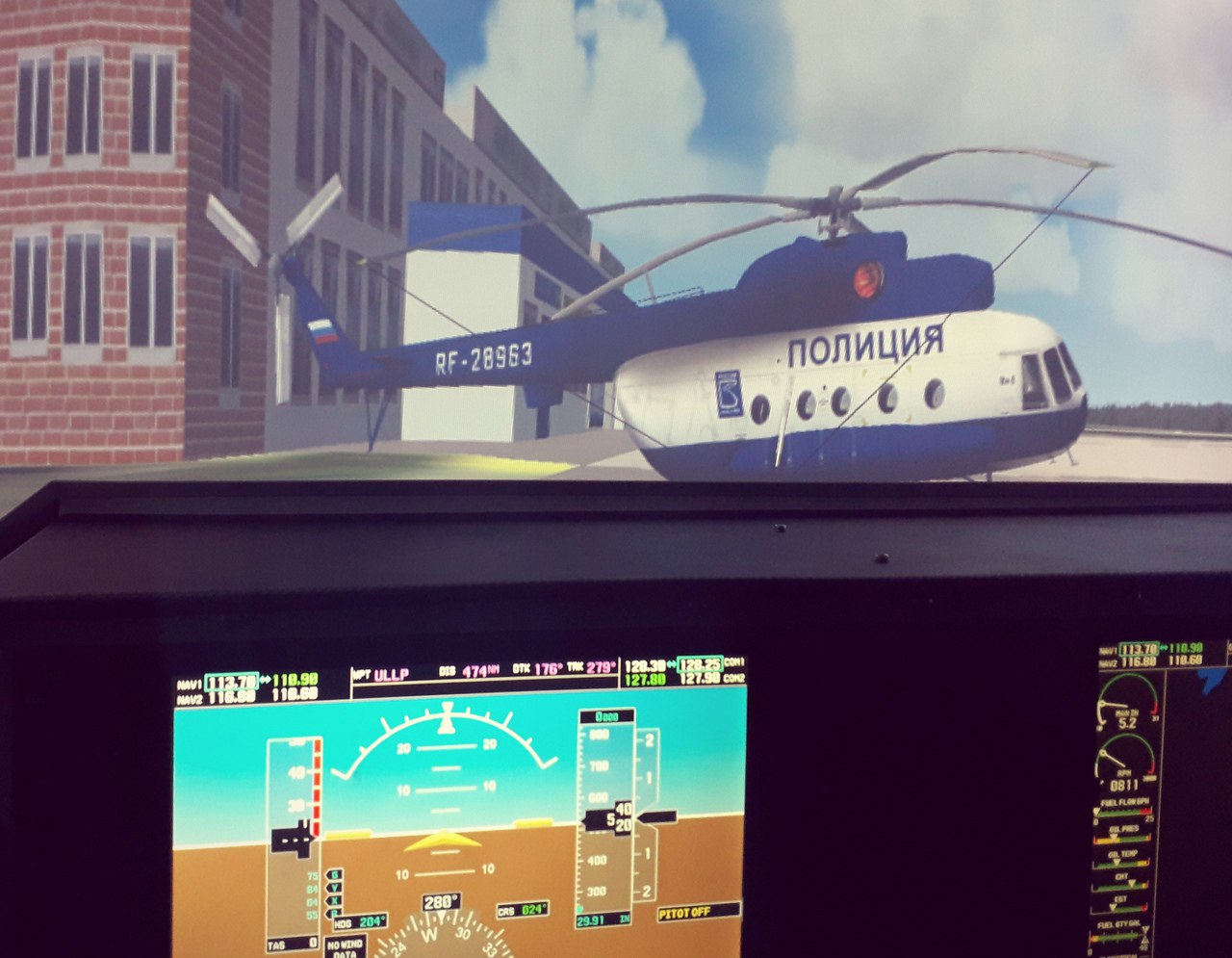 Полет на авиатренажере + полет на самолёте Cessna-172