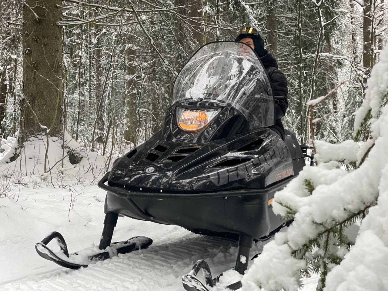 Драйвовое катание на снегоходе