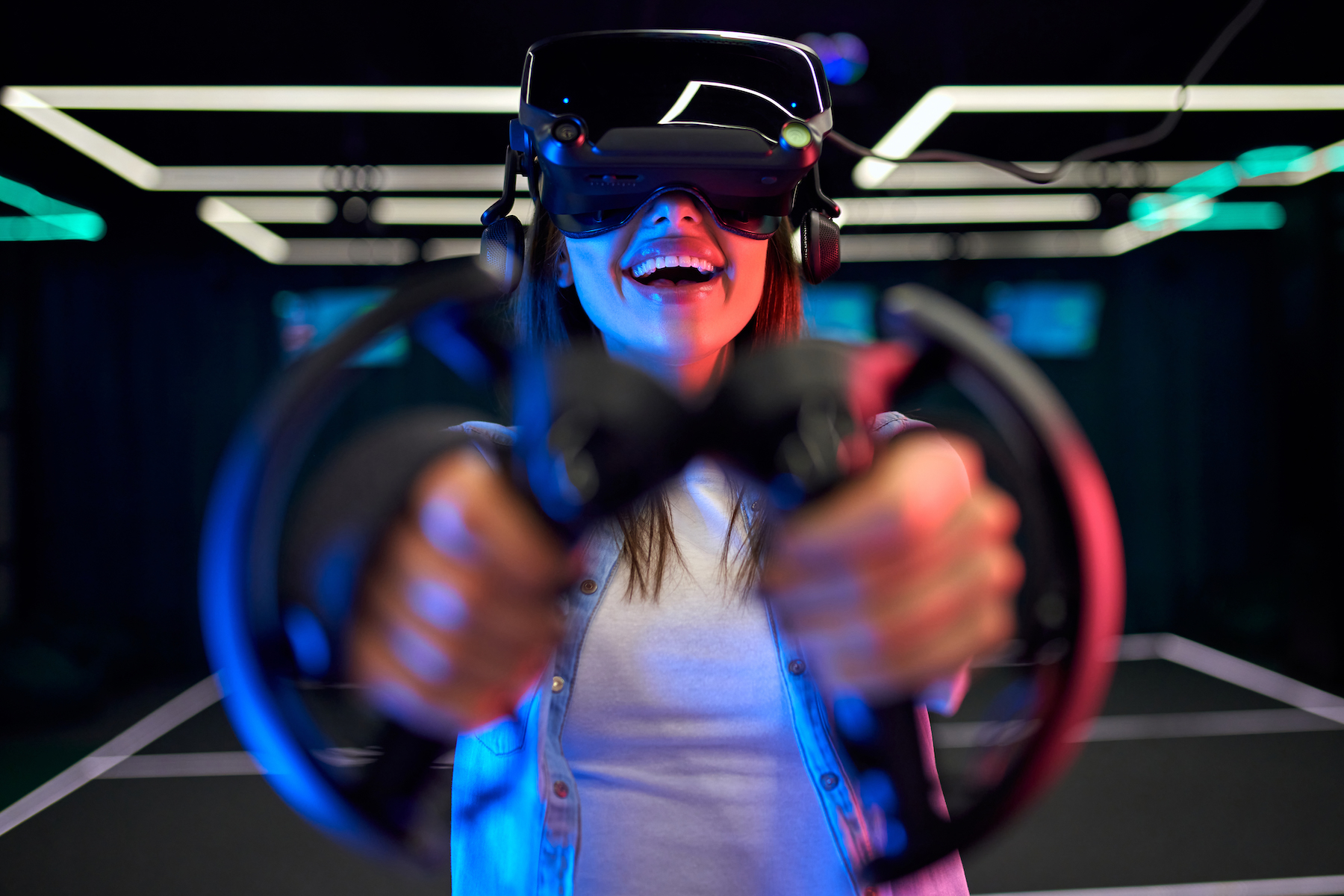 Игра в шлеме виртуальной реальности