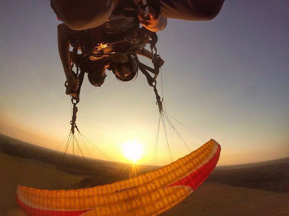 Полёт с мотором на паратрайке