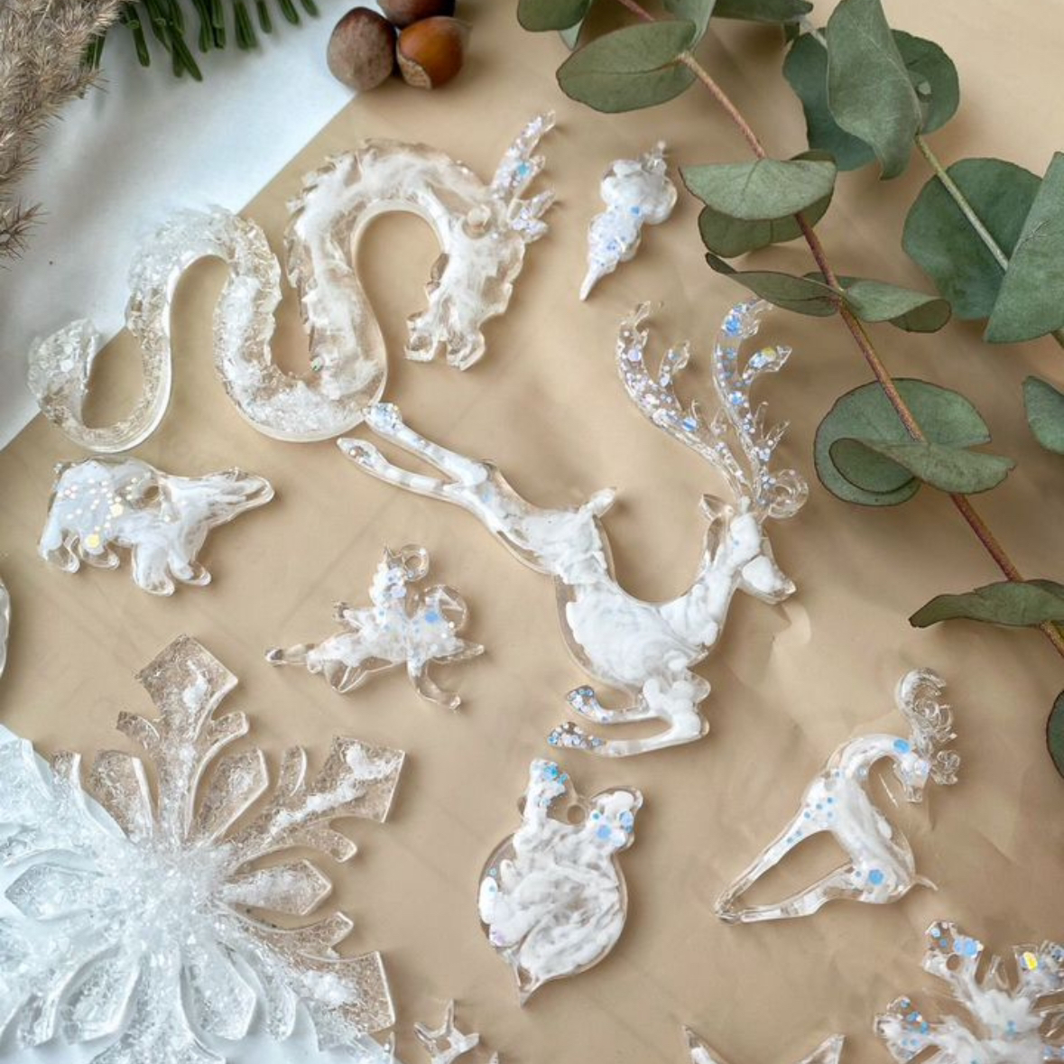 МК по созданию ёлочных игрушек из эпоксидной смолы