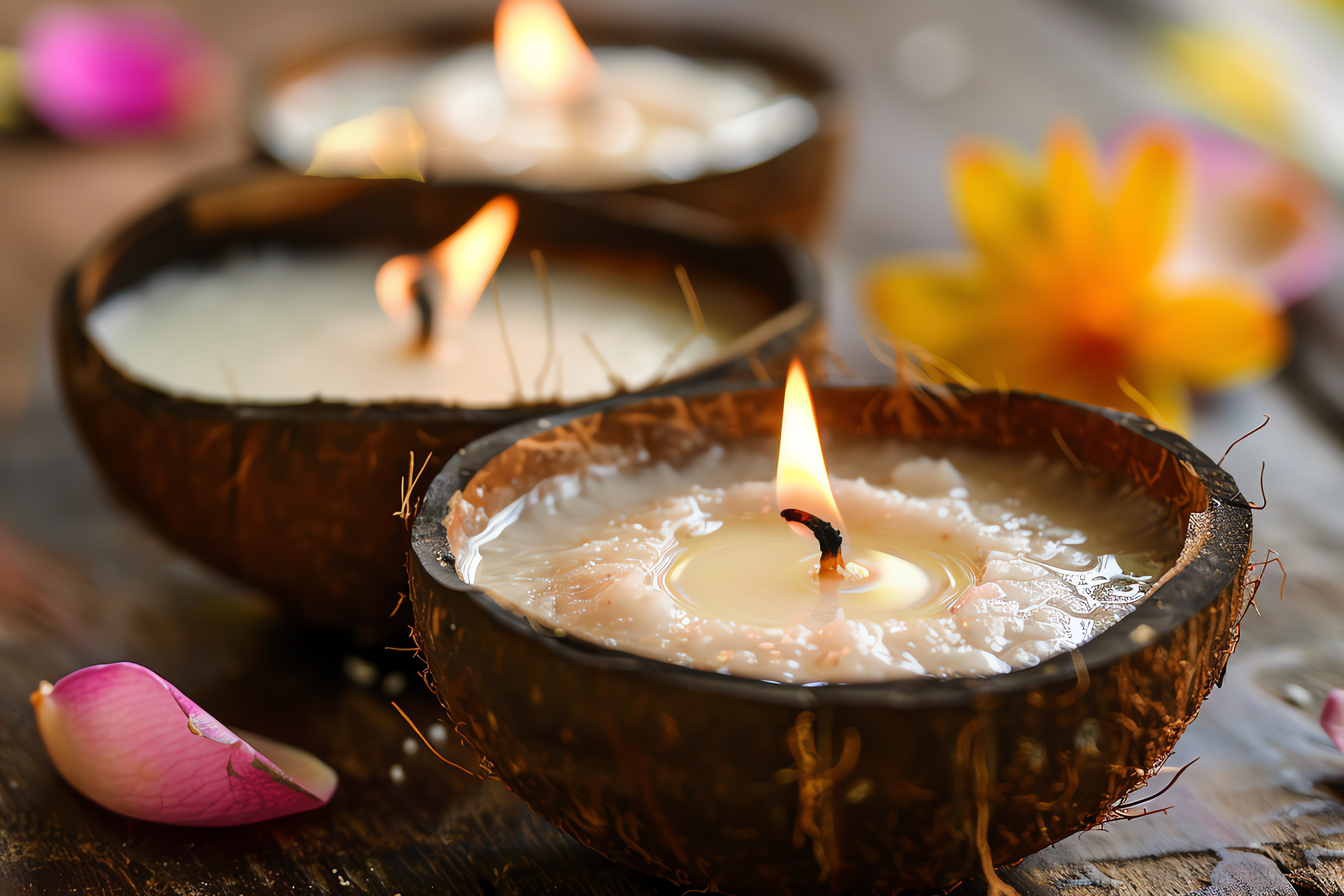 Мастер-класс для двоих: создание свечи в кокосе